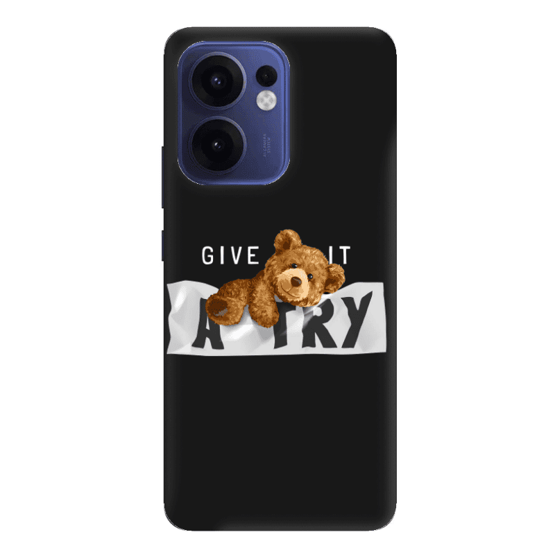 Oppo Reno 13 F Give me Black Colored Silicone TPU Θήκη